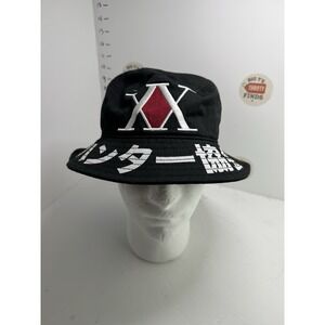 Hunter X Hunter Bucket Hat Black One Size Fits Most RARE